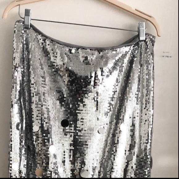 🎉Plus Size Elegant Gold Or Silver Long Sequin Formal Midi Skirt - Picture 13 of 14